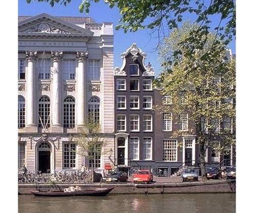 A Keizersgracht canalhouse with its Louis XV facade<p>.