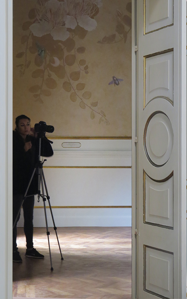 Last day before the opening reception - New paintings for San Anton Palace, Malta\'s 17th c. Presidential residence. <p> First photograpy by DAAAhouse\'s Elsa Allen<p>.