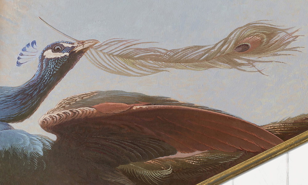 \"Other ones Feathers\" 2021 - Detail - new painted ceiling for the 18th-century Driemond tea pavilion. <p>.

