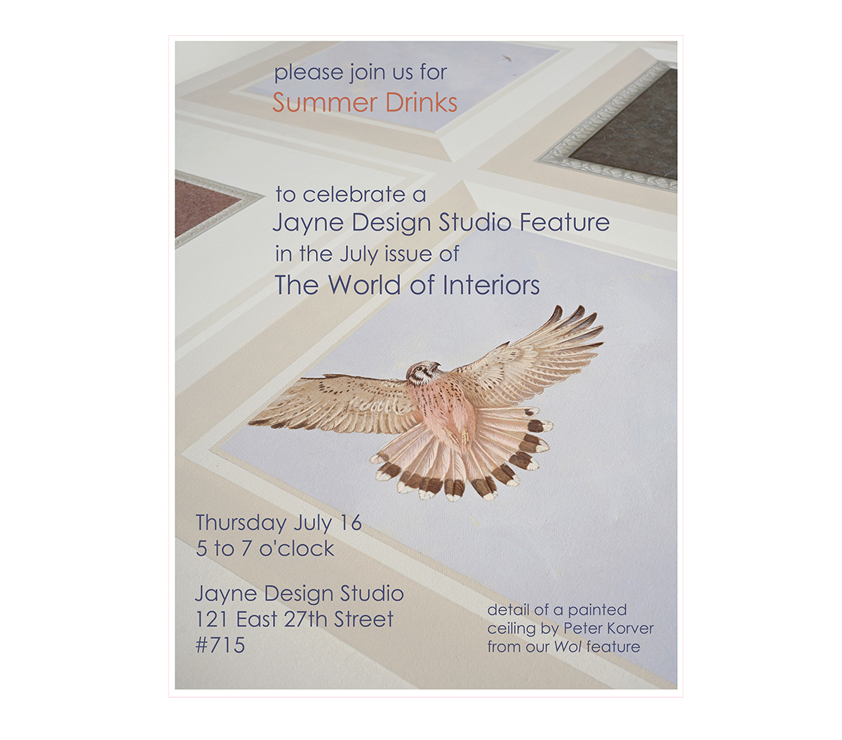Thomas Jayne Design Studio NY<p> throwing a party in celebration of this WOI Feature.<p>.