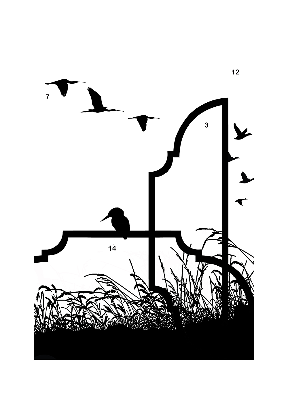 \"Framed\"<p>
<h6> - Kingfisher / Spoonbill / Mallards - <p>2026</h6><p>.<p>.